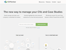 Tablet Screenshot of cvpartner.com